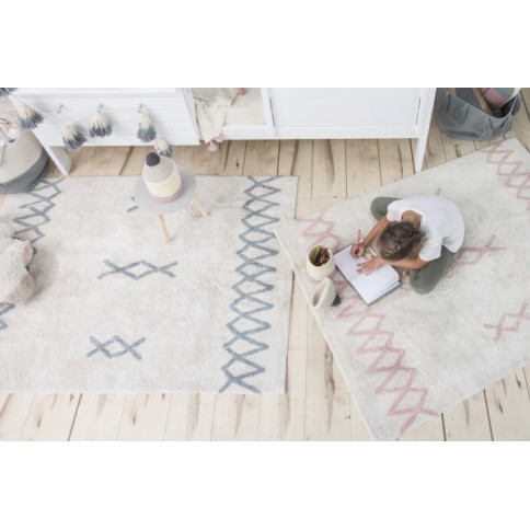 Teppich Atlas Natural, Vintage Blue