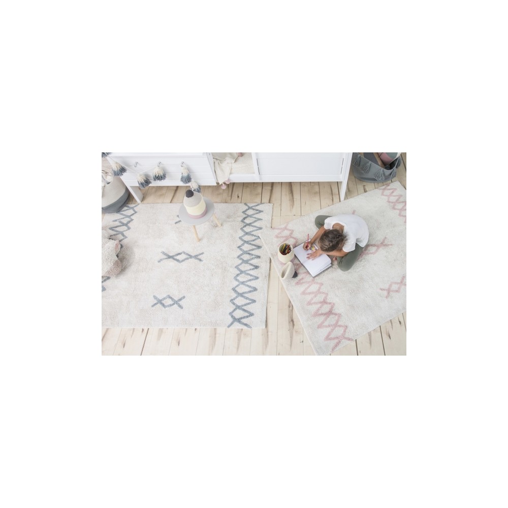 Teppich Atlas Natural, Vintage Blue