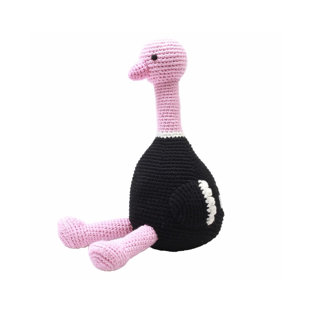 Häkel-Teddybär, Hellrosa Strauss