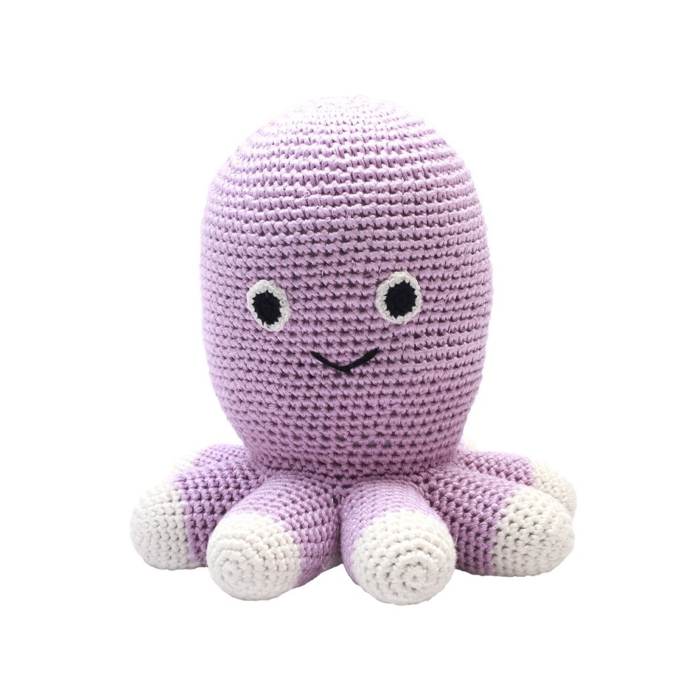 Ours en peluche au crochet, enfer violet pieuvre
