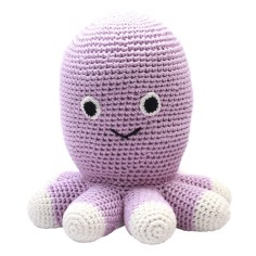 Ours en peluche au crochet, enfer violet pieuvre
