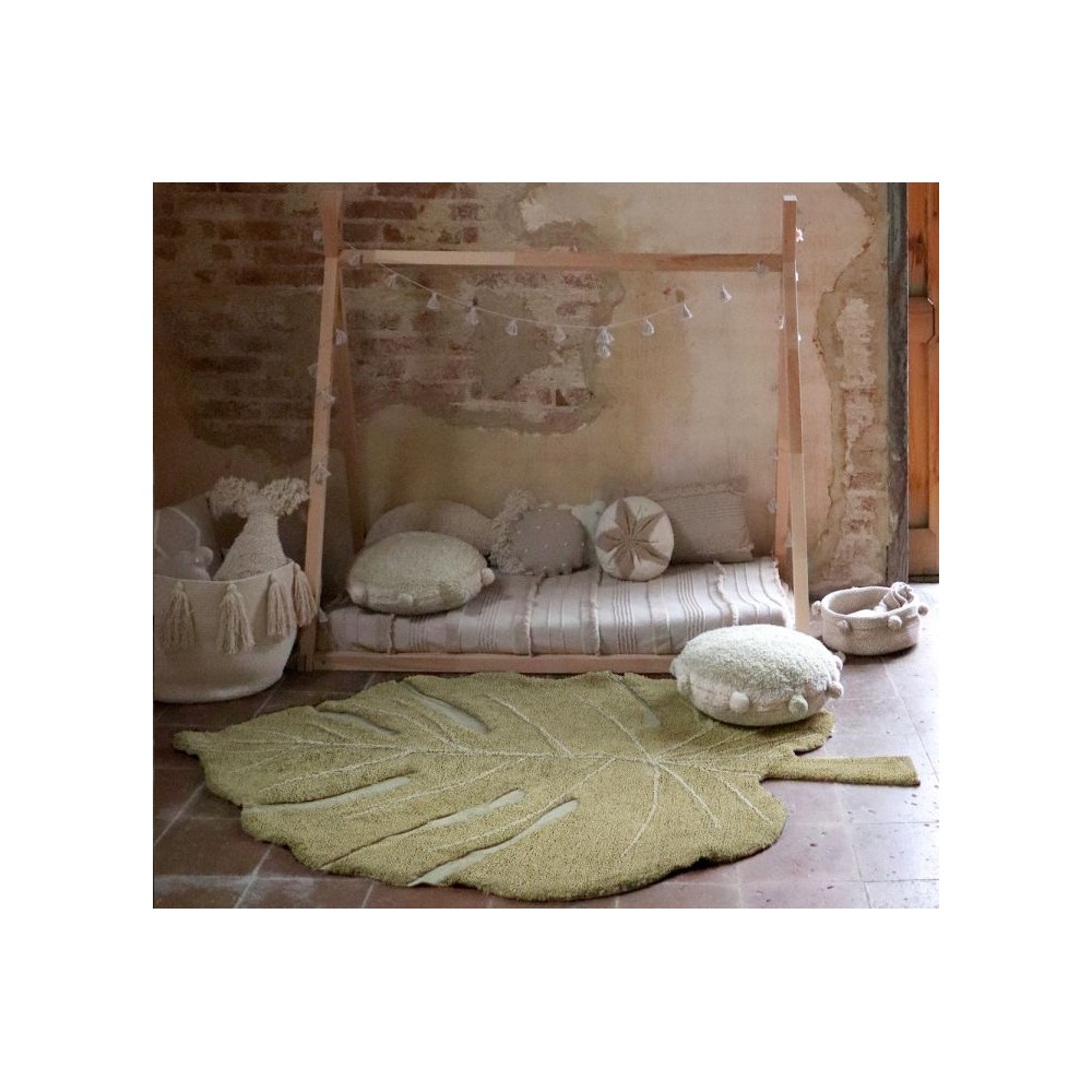 Teppich Monstera Olive