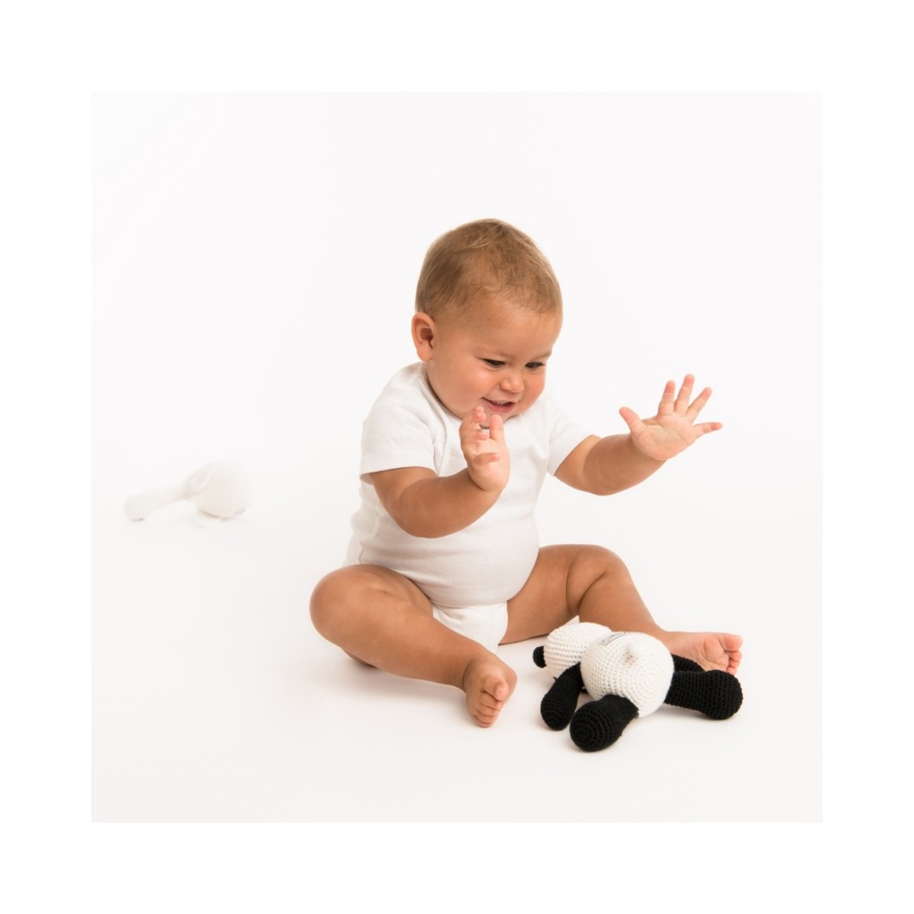 Häkel-Teddybär, Panda