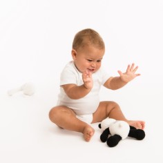 Häkel-Teddybär, Panda