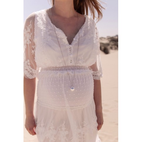 Bola-Kugel Fine Collection Schwangerschaftskette, Silber/ rosa