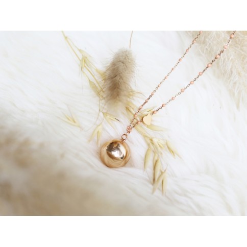 Bola-Kugel Fine Collection Schwangerschaftskette, Silber/ rosa