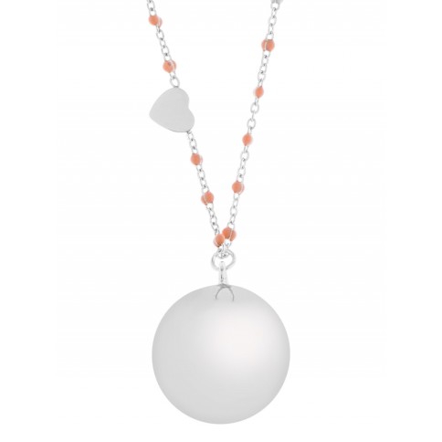 Bola-Kugel Fine Collection Schwangerschaftskette, Silber/ rosa