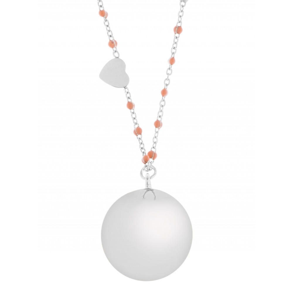 Bola-Kugel Fine Collection Schwangerschaftskette, Silber/ rosa