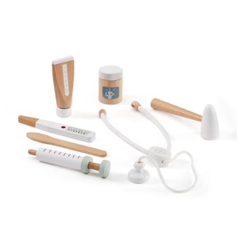 Docteur Valise avec instruments en bois