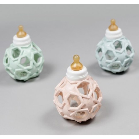 Shoppenfläschchen aus Glas (120 ml), Starball upcycled blau