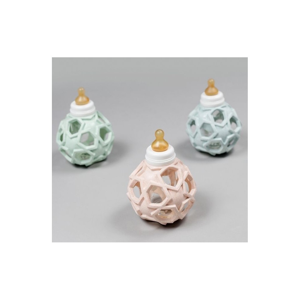 Shoppenfläschchen aus Glas (120 ml), Starball upcycled blau