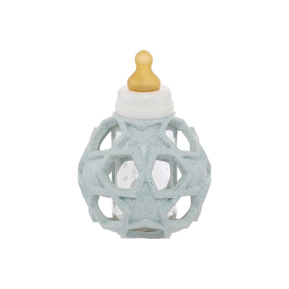 Shoppenfläschchen aus Glas (120 ml), Starball upcycled blau