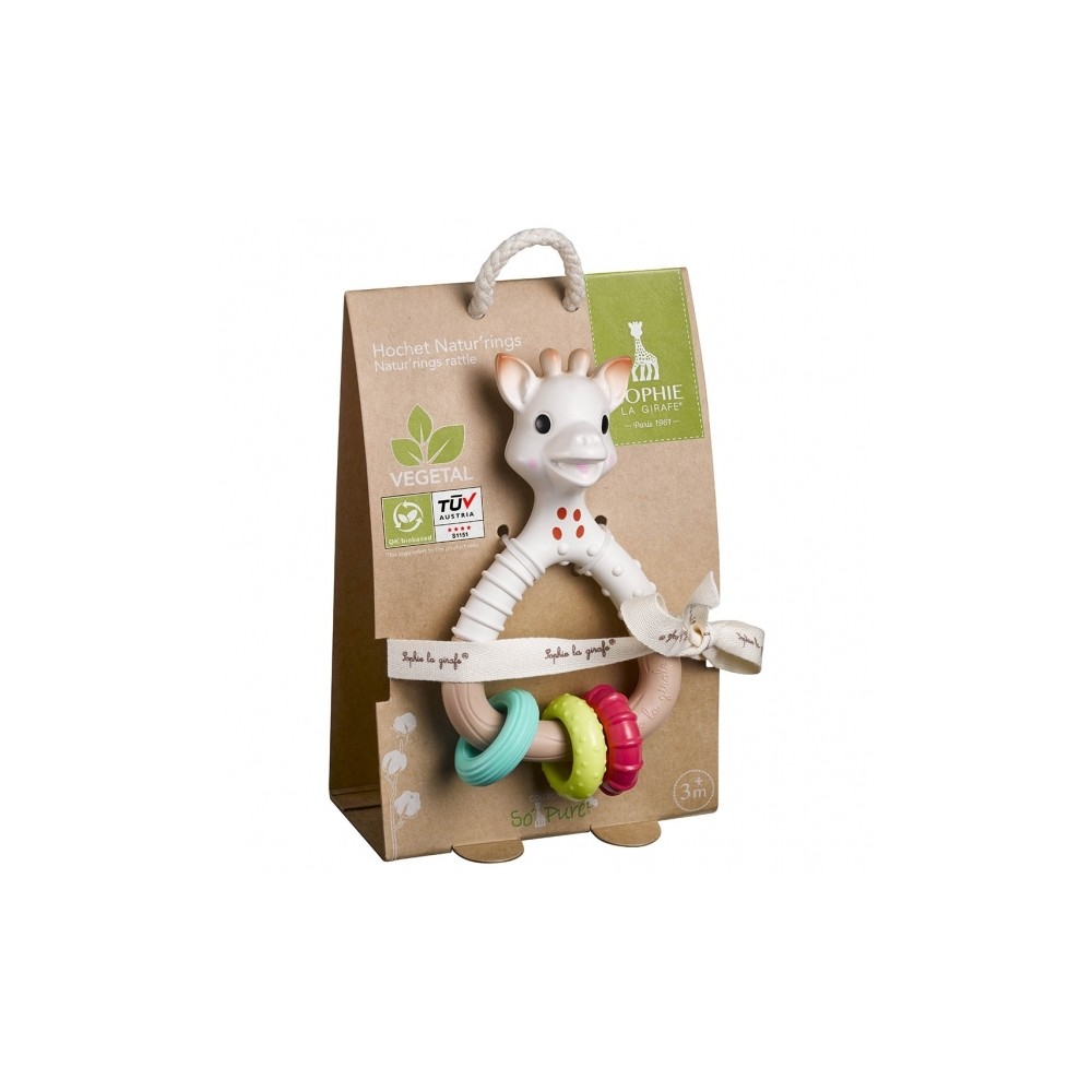 So'Pure Natur'rings rattle Sophie la girafe