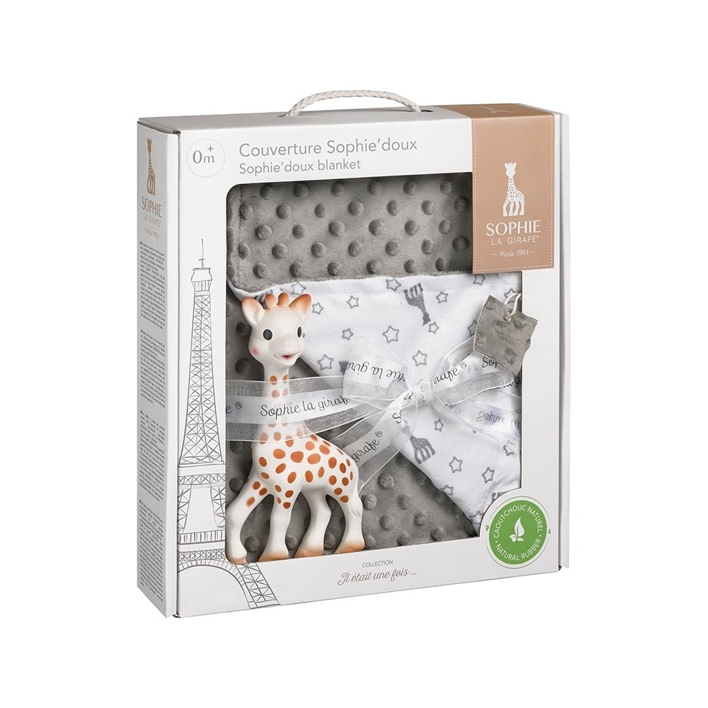 Sophie la girafe Geschenkeset mit Kuscheldecke