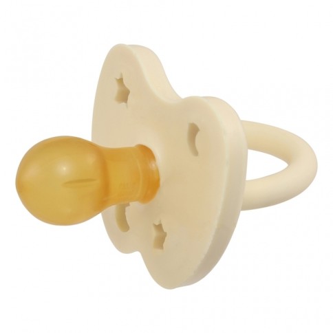 Naturkautschuk Schnuller Milky White Naturkautschuk, rund