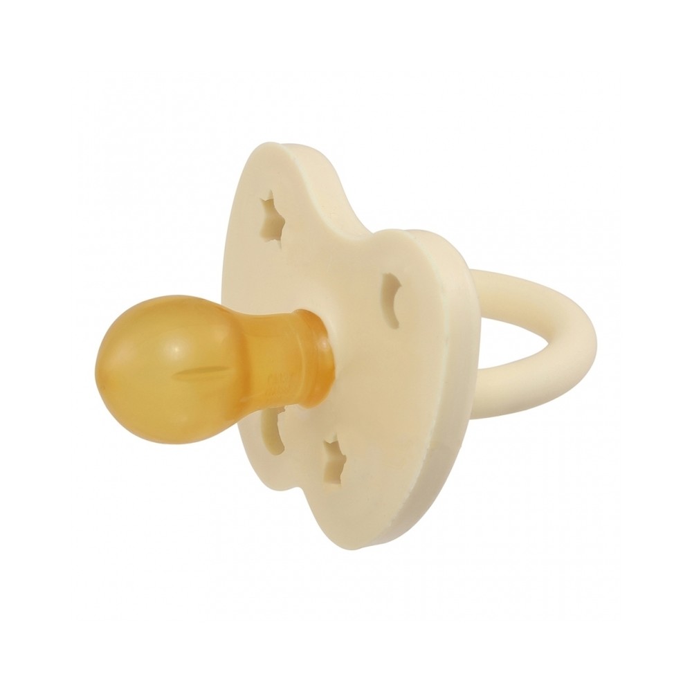Naturkautschuk Schnuller Milky White Naturkautschuk, rund