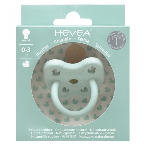 HEVEA Schnuller Mellow Mint Naturkautschuk - Ente, rund (0-3 Monate)