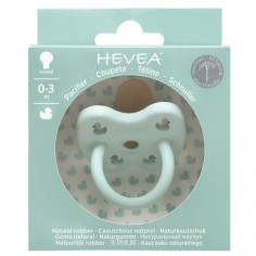 HEVEA Schnuller Mellow Mint Naturkautschuk - Ente, rund (0-3 Monate)