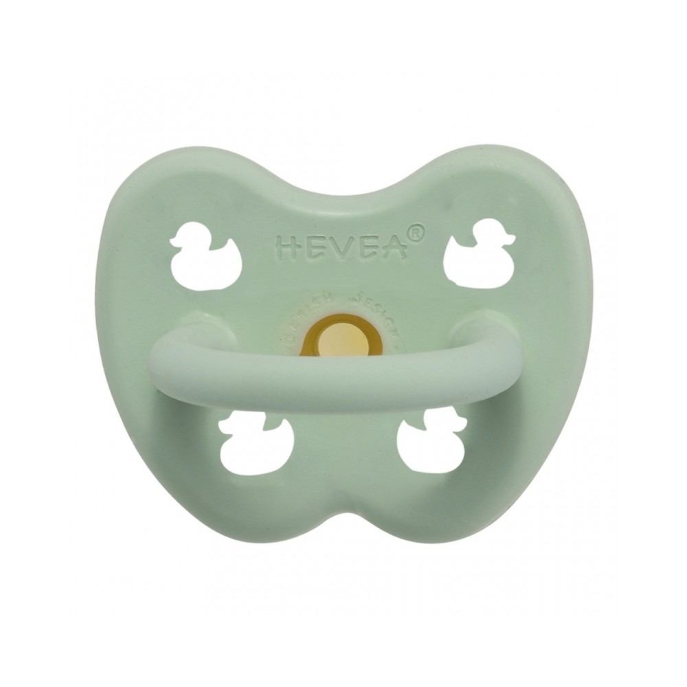 HEVEA Schnuller Mellow Mint Naturkautschuk - Ente, rund (0-3 Monate)