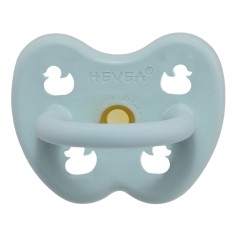HEVEA Schnuller Baby Blue Naturkautschuk - Ente, rund (0-3 Monate)
