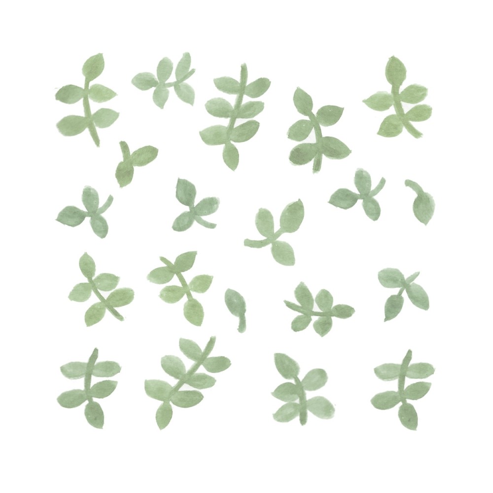 Tresxics textile Wandstickers Wasserfarben Blätter, Mint