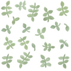 Tresxics textile Wandstickers Wasserfarben Blätter, Mint