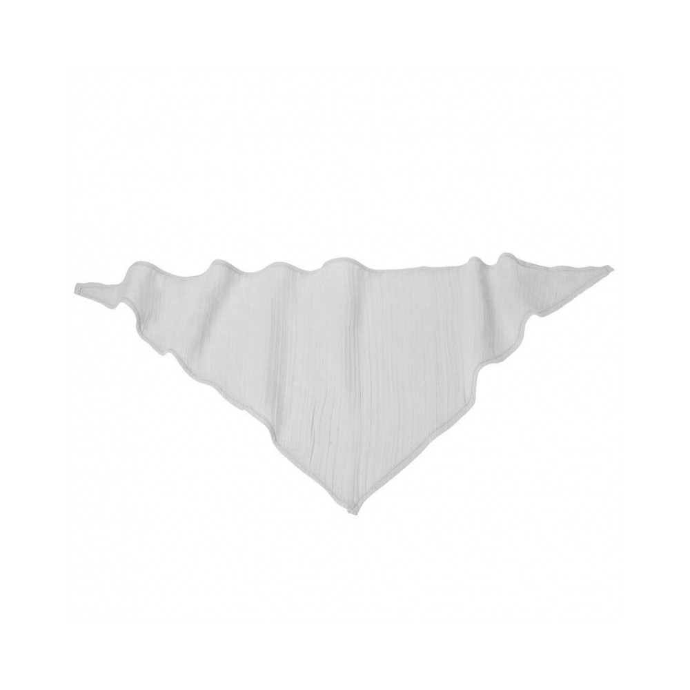 Musselin Dreieckstuch Bib, Silbergrau