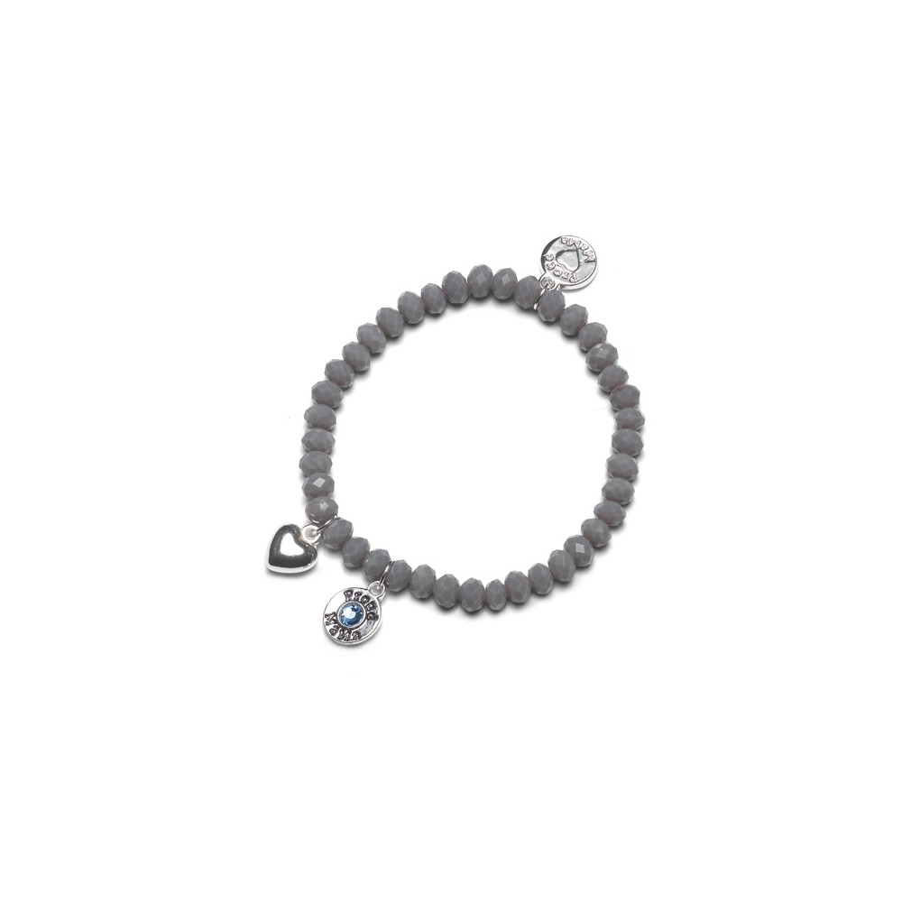 Bracelet, gris coeur