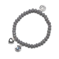 Armband, Herz Grau