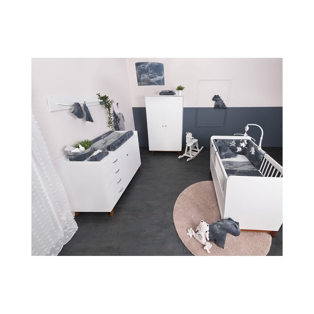 Baby's Only Aufbewahrungskorb Marble, Cool Grey Lila