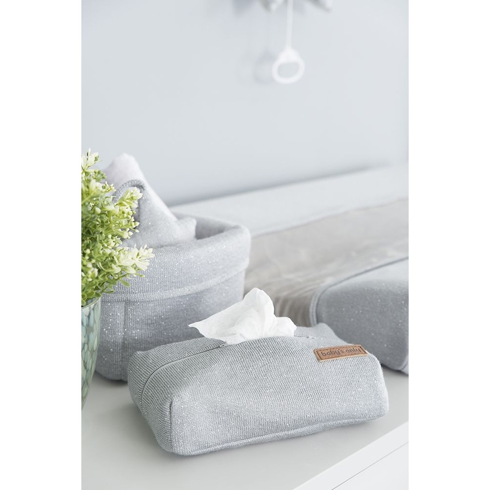 Baby's Only Aufbewahrungskorb Sparkle, Silber Grau meliert