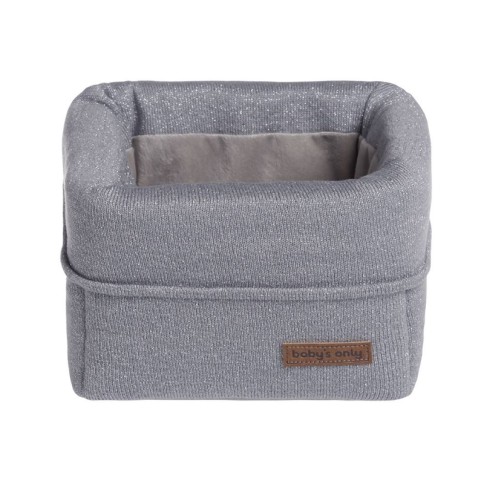 Baby's Only Aufbewahrungskorb Sparkle, Silber Grau meliert