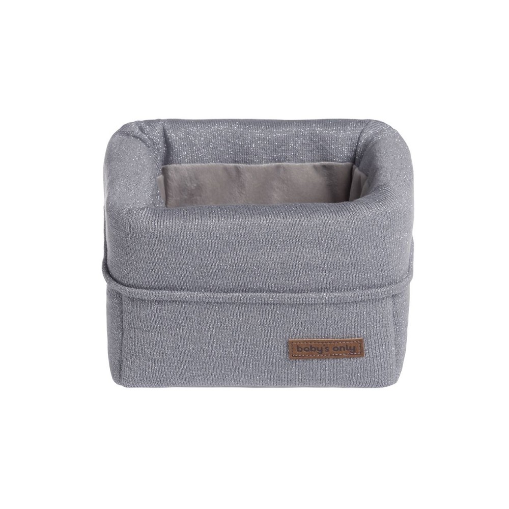Baby's Only Aufbewahrungskorb Sparkle, Silber Grau meliert
