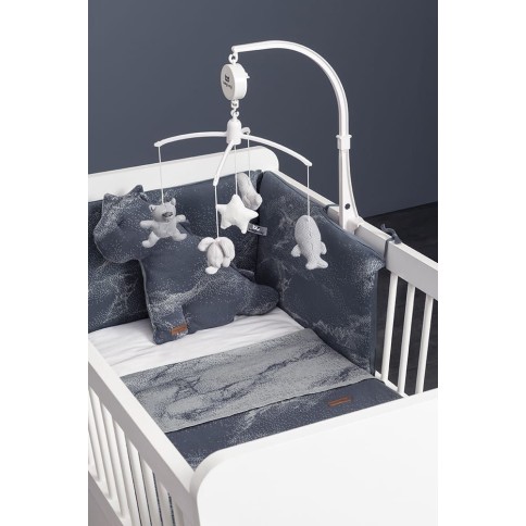 Baby's Only Bettnestchen Marble, Cool Grey Lila