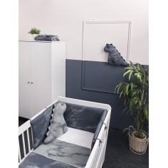 Baby's Only Bettnestchen Marble, Grau Silbergrau