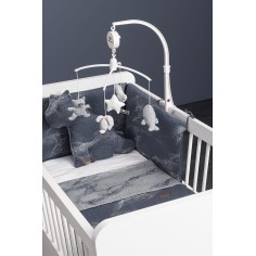 Baby's Only Bettnestchen Marble, Grau Silbergrau