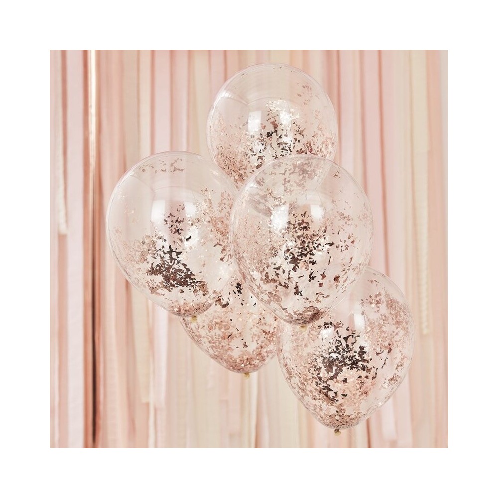 Konfettiballone Rose-Gold