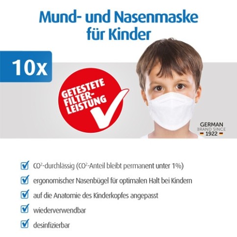 Mund- und Nasenmaske für Kinder (3er Pack)
