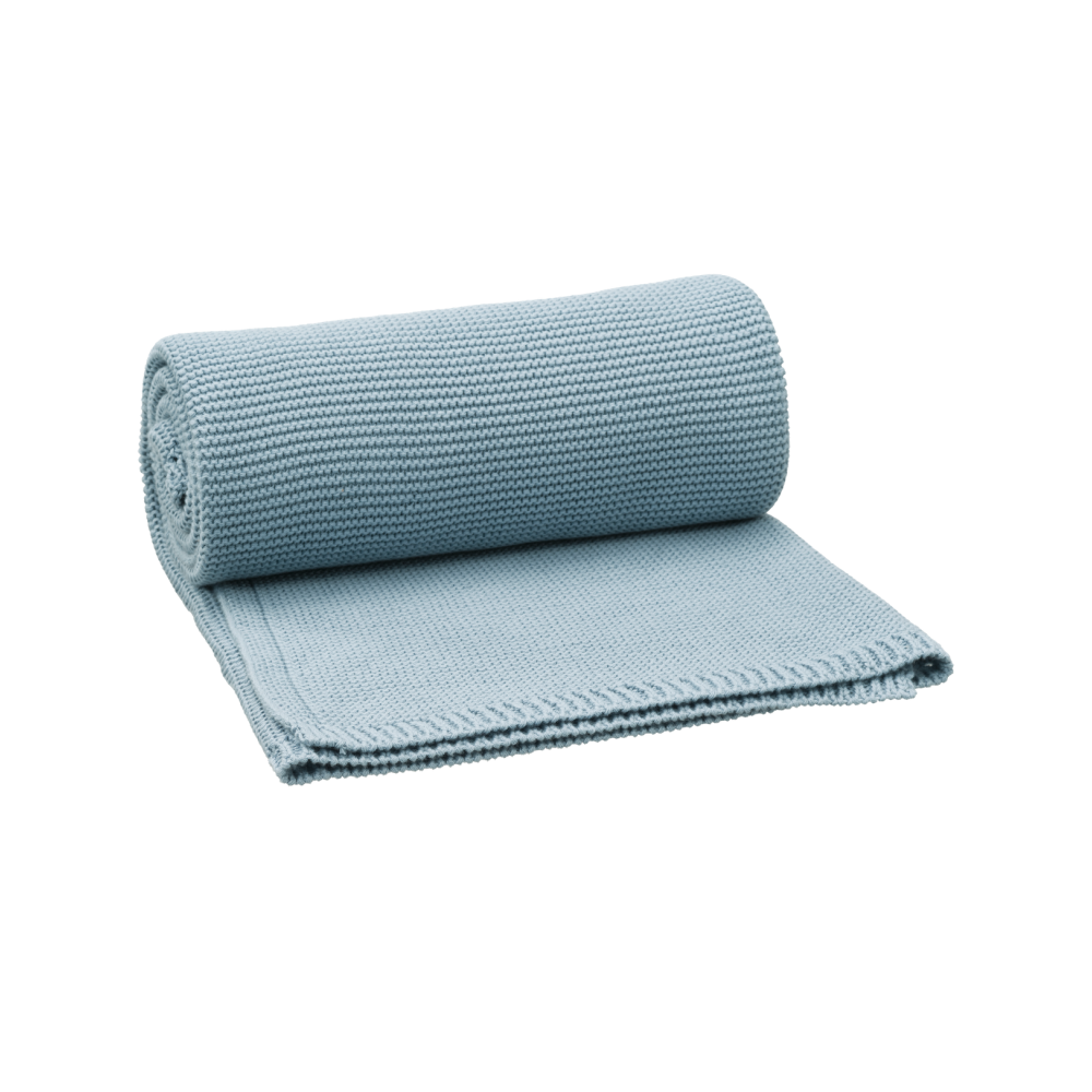 Fresk gestrickte Decke 80x100 - Blue fog