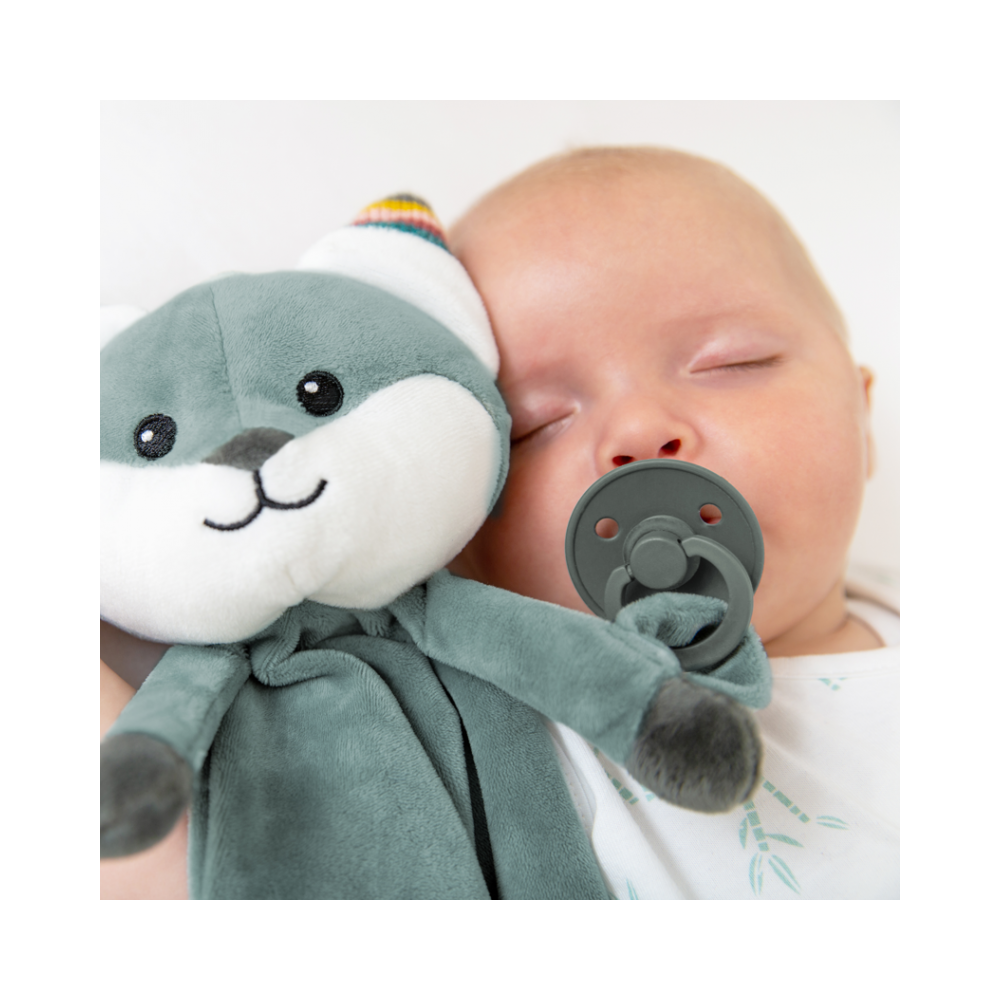 Kuscheltuch mit Sound-Modul, Waschbär Robin