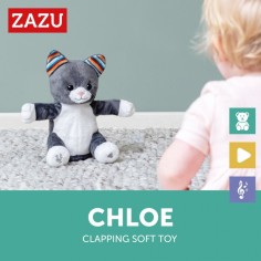 applaudir jouet câlin avec chant, chloé le chat