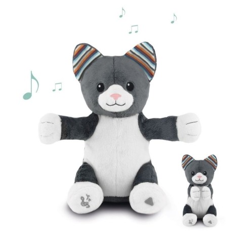 applaudir jouet câlin avec chant, chloé le chat