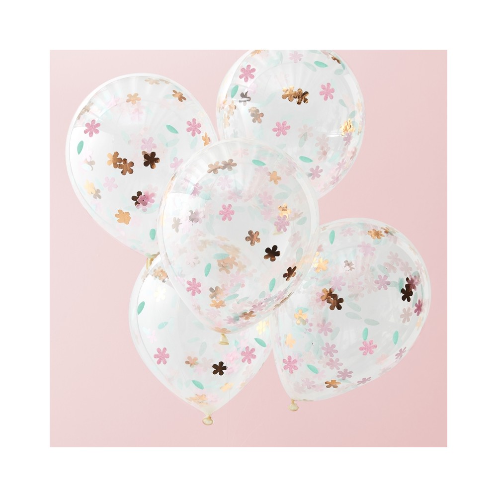 Latex Luftballone 5 Stk., Ditsy Floral