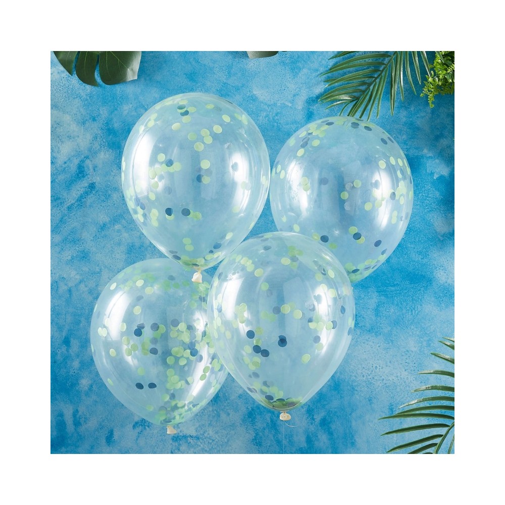 Latex Konfetti Luftballone 5 Stk., Roar