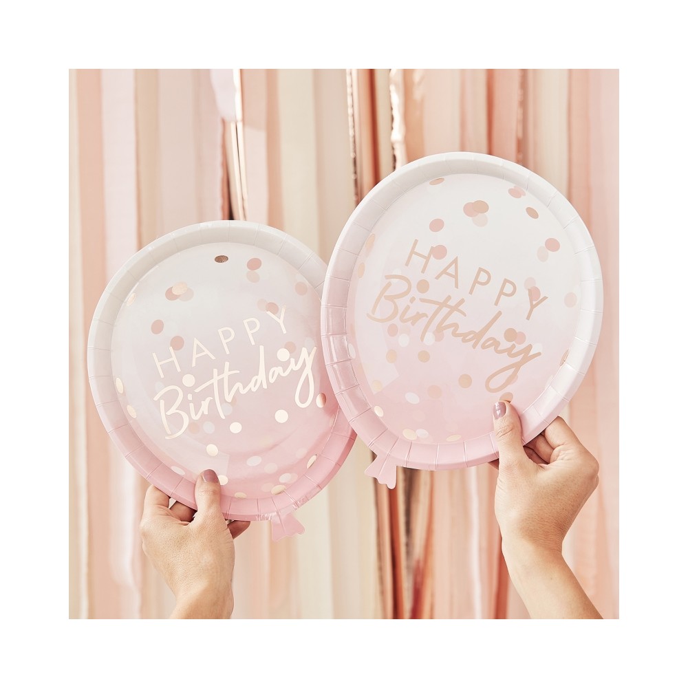 Kartonteller, Ballon, 8 Stk.