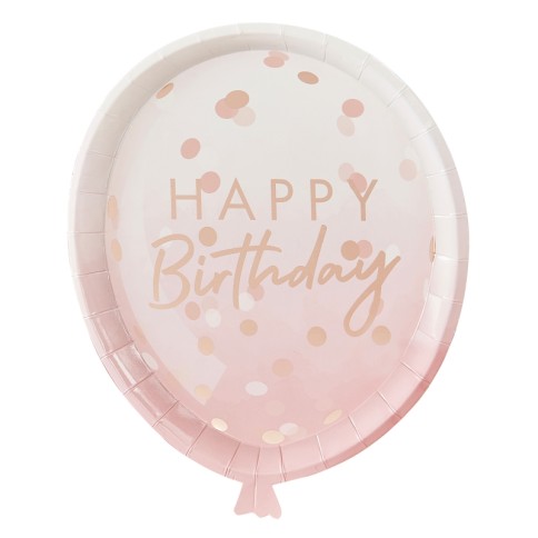 Kartonteller, Ballon, 8 Stk.