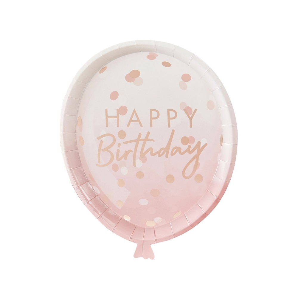 Kartonteller, Ballon, 8 Stk.