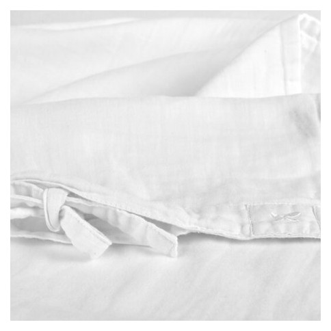 Linge de lit 100% coton biologique, 100x140 et 40x45 cm, blanc