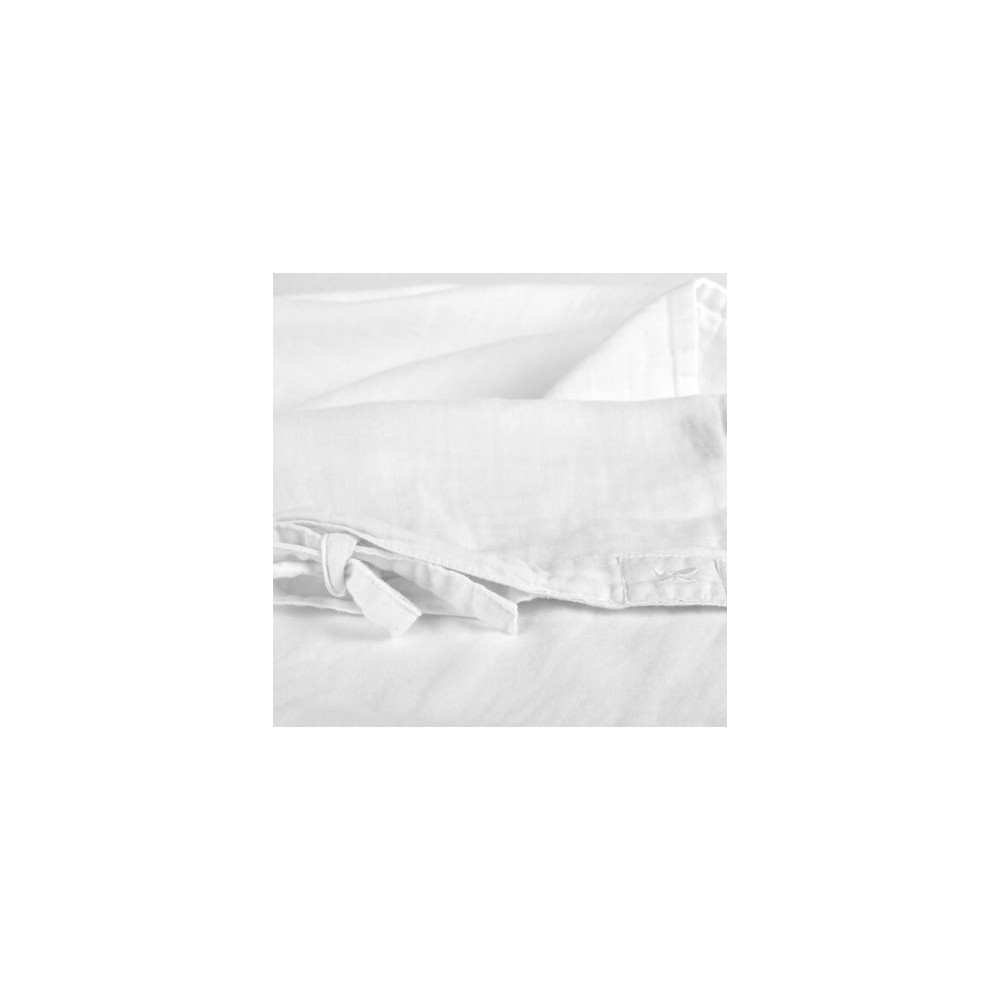 Linge de lit 100% coton biologique, 100x140 et 40x45 cm, blanc