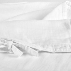 Linge de lit 100% coton biologique, 100x140 et 40x45 cm, blanc